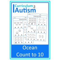 Ocean Count 1-10 Worksheets